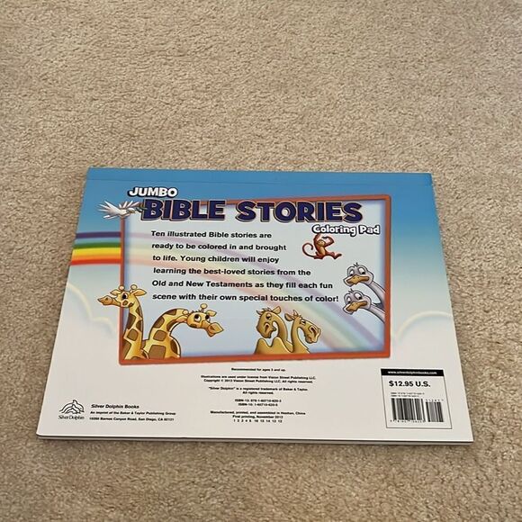 KIDS JUMBO BIBLE STORIES COLORING PAD - Picture 4 of 6